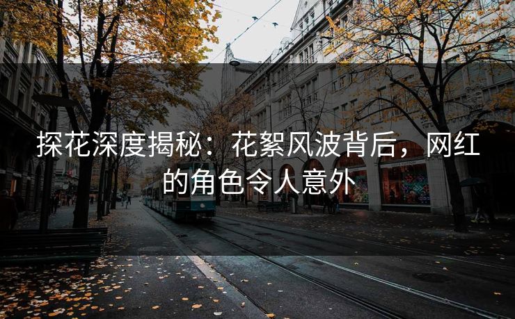 探花深度揭秘：花絮风波背后，网红的角色令人意外